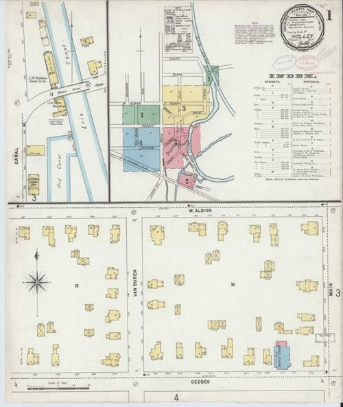 Holley New York 1898 - Fire Insurance Index - Old Map Reprint