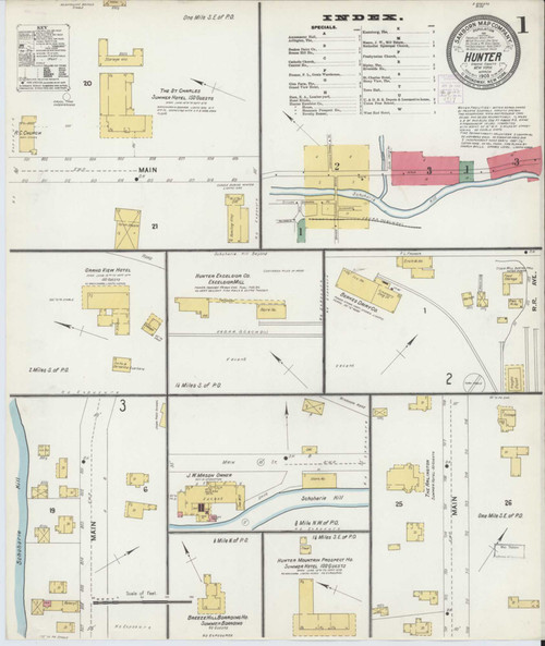 Hunter New York 1903 - Fire Insurance Index - Old Map Reprint