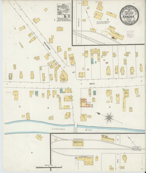 Kanona New York 1906 - Fire Insurance Index - Old Map Reprint