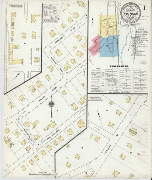 Katonah New York 1910 - Fire Insurance Index - Old Map Reprint