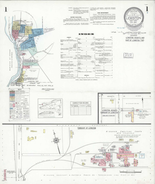 Lewiston New York 1940 - Fire Insurance Index - Old Map Reprint