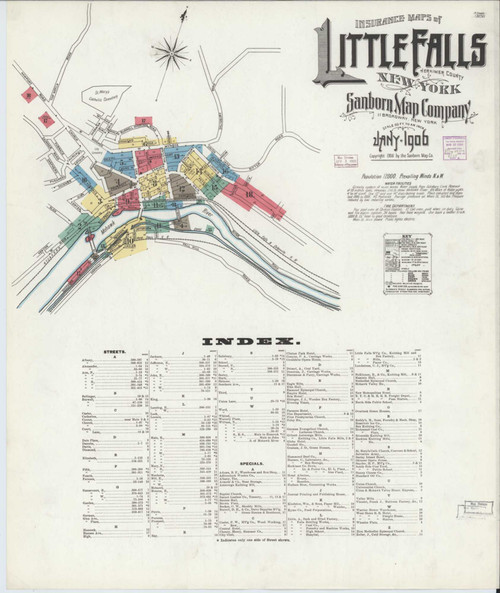 Little Falls New York 1906 - Fire Insurance Index - Old Map Reprint