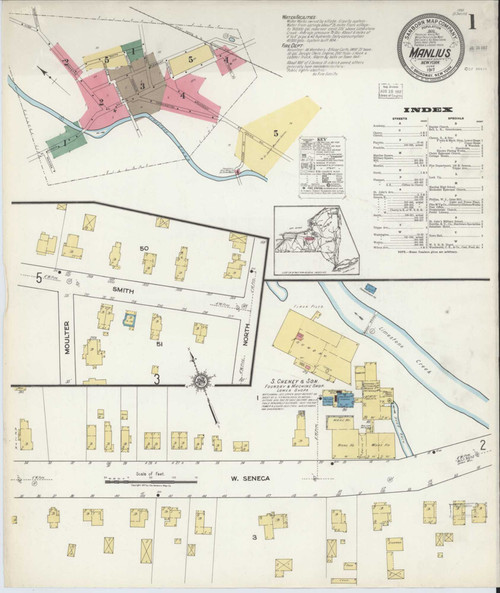 Manlius New York 1917 - Fire Insurance Index - Old Map Reprint