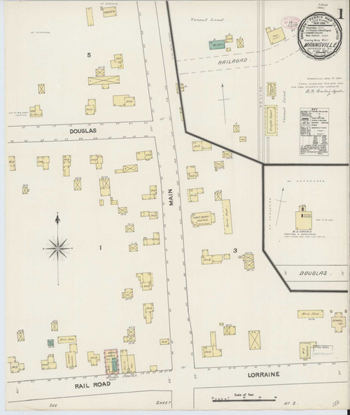 Mannsville New York 1890 - Fire Insurance Index - Old Map Reprint