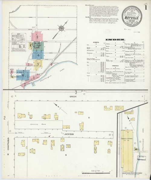 Mayville New York 1912 - Fire Insurance Index - Old Map Reprint