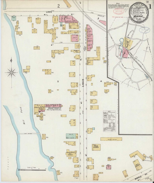 Monroe New York 1897 - Fire Insurance Index - Old Map Reprint