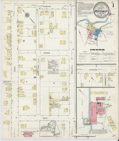 Montgomery New York 1913 - Fire Insurance Index - Old Map Reprint
