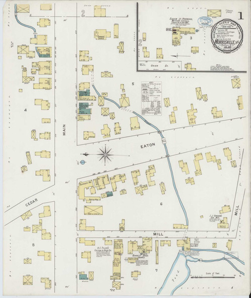 Morrisville New York 1894 - Fire Insurance Index - Old Map Reprint