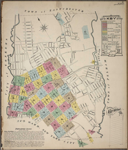 Mount Vernon New York 1896 - Fire Insurance Index - Old Map Reprint