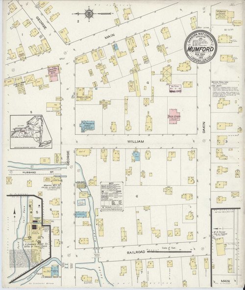 Mumford New York 1914 - Fire Insurance Index - Old Map Reprint