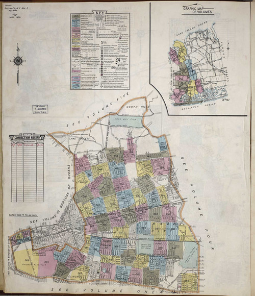 Nassau New York 1950 V3 - Fire Insurance Index - Old Map Reprint