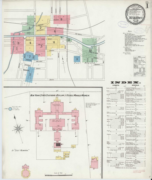 Newark New York 1898 - Fire Insurance Index - Old Map Reprint