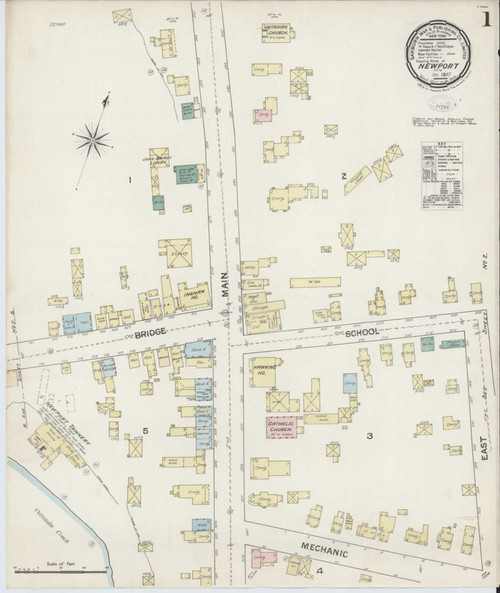 Newport New York 1887 - Fire Insurance Index - Old Map Reprint