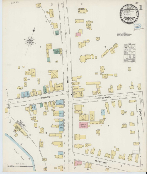 Newport New York 1894 - Fire Insurance Index - Old Map Reprint