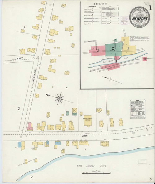 Newport New York 1904 - Fire Insurance Index - Old Map Reprint