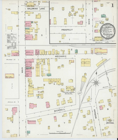 Norwood New York 1892 - Fire Insurance Index - Old Map Reprint