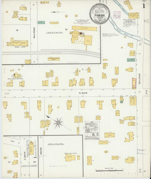 Parish New York 1906 - Fire Insurance Index - Old Map Reprint
