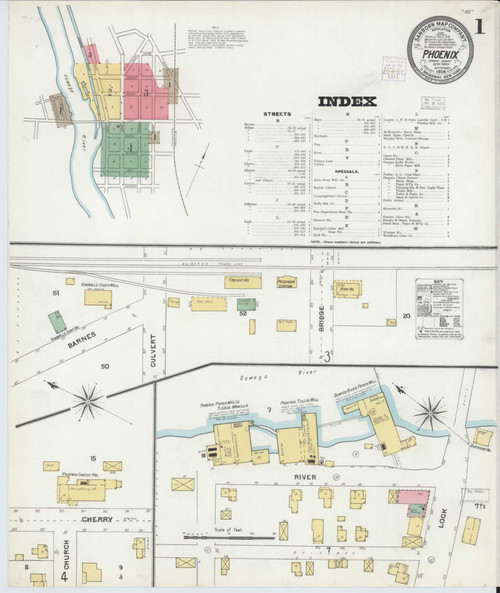 Phoenix New York 1904 - Fire Insurance Index - Old Map Reprint