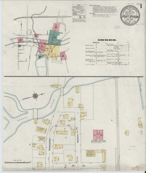 Port Byron New York 1911 - Fire Insurance Index - Old Map Reprint