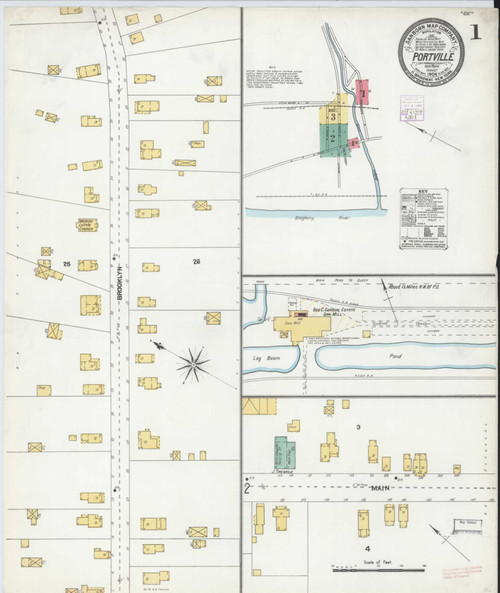 Portville New York 1904 - Fire Insurance Index - Old Map Reprint