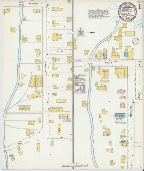 Prattsburgh New York 1898 - Fire Insurance Index - Old Map Reprint