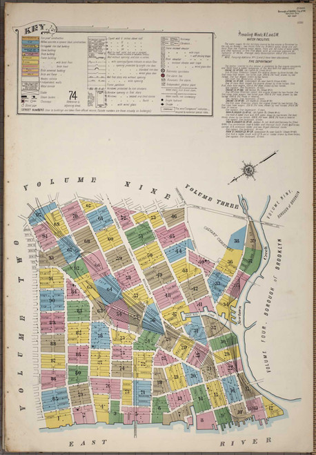 Queens New York 1915 V1 - Fire Insurance Index - Old Map Reprint