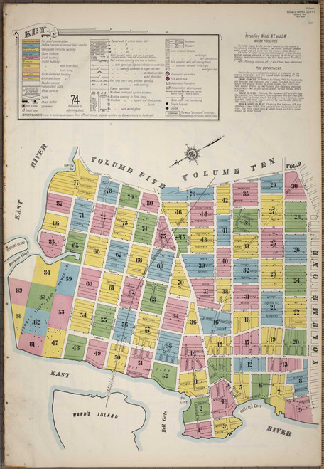 Queens New York 1915 V2 - Fire Insurance Index - Old Map Reprint