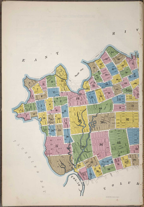 Queens New York 1916 V5 - Fire Insurance Index - Old Map Reprint