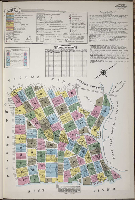 Queens New York 1947 V1 - Fire Insurance Index - Old Map Reprint