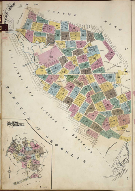 Queens New York 1950 V3 - Fire Insurance Index - Old Map Reprint