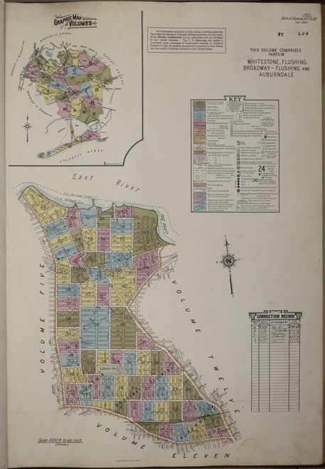 Queens New York 1950 V23 - Fire Insurance Index - Old Map Reprint