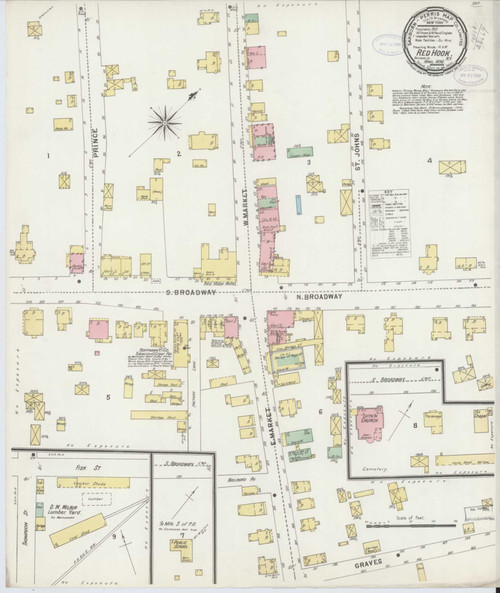 Red Hook New York 1898 - Fire Insurance Index - Old Map Reprint