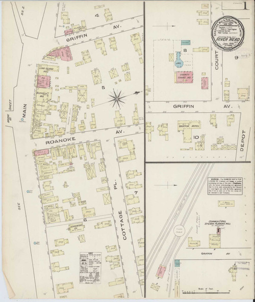 Riverhead New York 1885 - Fire Insurance Index - Old Map Reprint