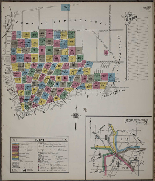 Rochester New York 1911 V2 - Fire Insurance Index - Old Map Reprint