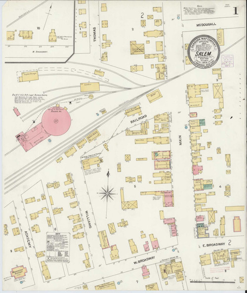 Salem New York 1904 - Fire Insurance Index - Old Map Reprint