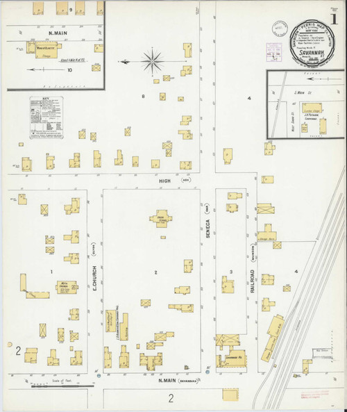 Savannah New York 1901 - Fire Insurance Index - Old Map Reprint