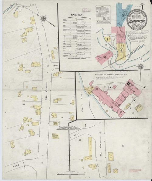 Schaghticoke New York 1911 - Fire Insurance Index - Old Map Reprint