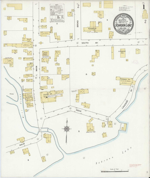Schroon Lake New York 1912 - Fire Insurance Index - Old Map Reprint
