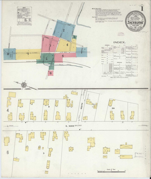 Sherburne New York 1911 - Fire Insurance Index - Old Map Reprint