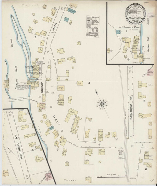 Shushan New York 1887 - Fire Insurance Index - Old Map Reprint
