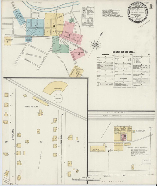 Sidney New York 1897 - Fire Insurance Index - Old Map Reprint