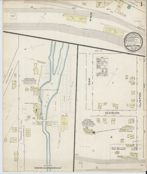 Sidney Plains New York 1885 - Fire Insurance Index - Old Map Reprint