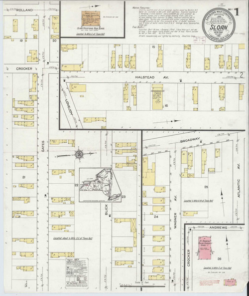 Sloan New York 1915 - Fire Insurance Index - Old Map Reprint