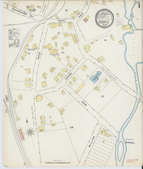 Sparkill New York 1893 - Fire Insurance Index - Old Map Reprint