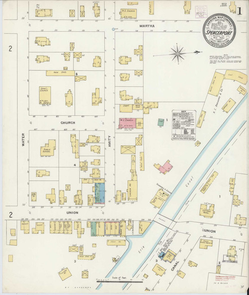 Spencerport New York 1905 - Fire Insurance Index - Old Map Reprint