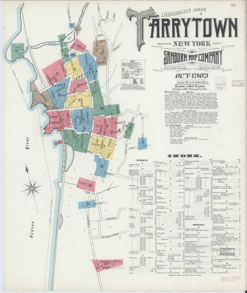 Tarrytown New York 1903 - Fire Insurance Index - Old Map Reprint