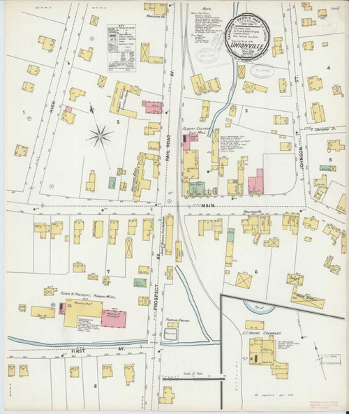 Unionville New York 1898 - Fire Insurance Index - Old Map Reprint