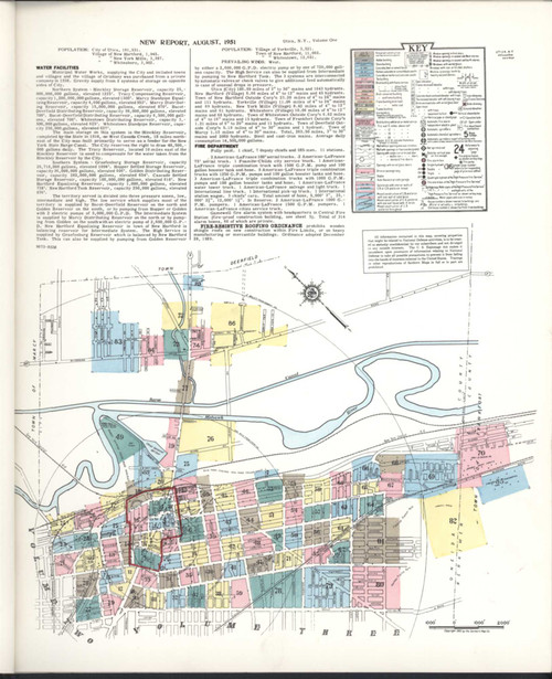 Utica New York 1951 V1 - Fire Insurance Index - Old Map Reprint