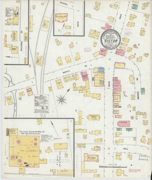 Victor New York 1904 - Fire Insurance Index - Old Map Reprint