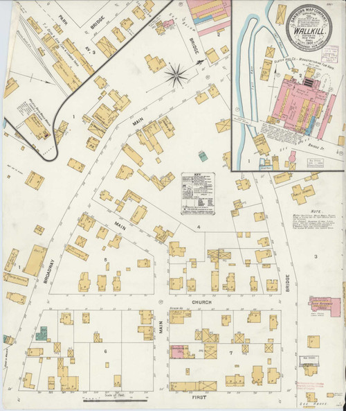 Wallkill New York 1904 - Fire Insurance Index - Old Map Reprint